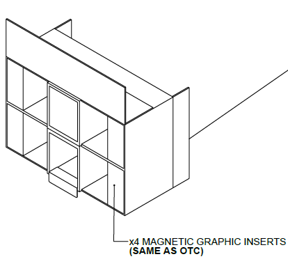 DIGESTIVE ENDCAP - CABINET - INCLUDES ALL CUBBY INSERTS (NO MAGNETIC GRAPHICS)
