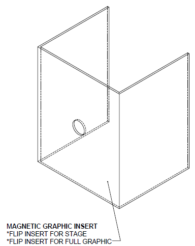 DIGESTIVE ENDCAP - CUBBY FOCUS CENTRE INSERT (NO MAGNETIC GRAPHICS)