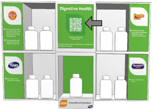 DIGESTIVE ENDCAP - CUBBY FOCUS CENTRE MAGNETIC GRAPHIC - QR CODE