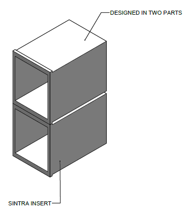DIGESTIVE ENDCAP - CUBBY INSERT (NO MAGNETIC GRAPHICS)