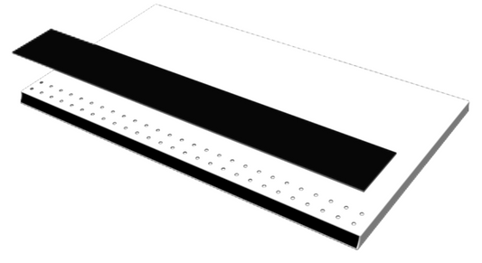 SKIN ENDCAP - MAGNETIC SHELF STRIP (BLACK) - 16 IN DEPTH SHELVES