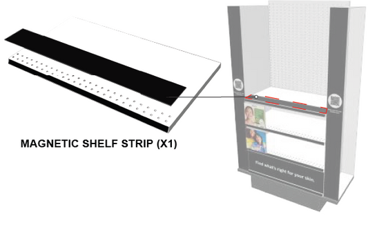 SKIN ENDCAP - MAGNETIC SHELF STRIP (BLACK) - 16 IN DEPTH SHELVES