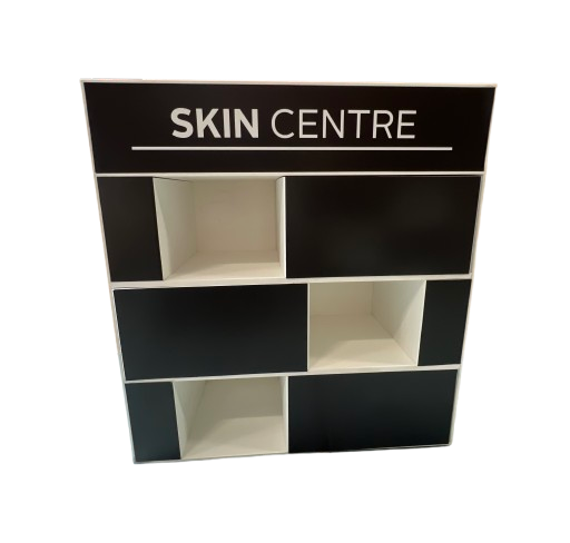 SKIN ENDCAP - CABINET WITH HEADER - INCLUDES ALL CUBBY INSERTS (NO MAGNETIC GRAPHICS)