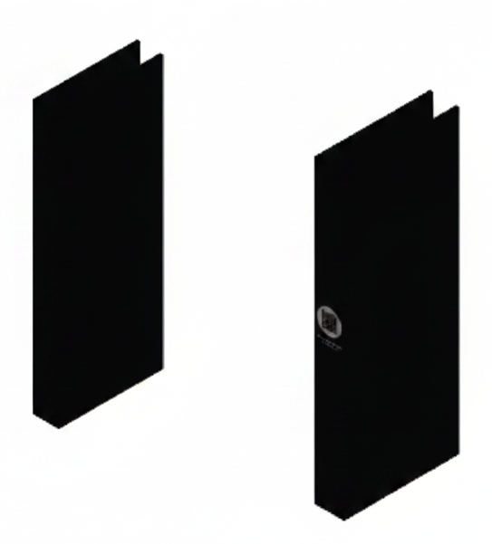 SKIN ENDCAP - BLACK SIDE FILLERS (QR CODE) FOR EXPANSION TO 38 IN EC