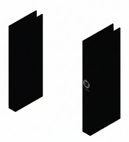 SKIN ENDCAP - BLACK SIDE FILLERS (QR CODE) FOR EXPANSION TO 38 IN EC