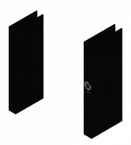 SKIN ENDCAP - BLACK SIDE FILLERS (QR CODE) FOR EXPANSION TO 38 IN EC