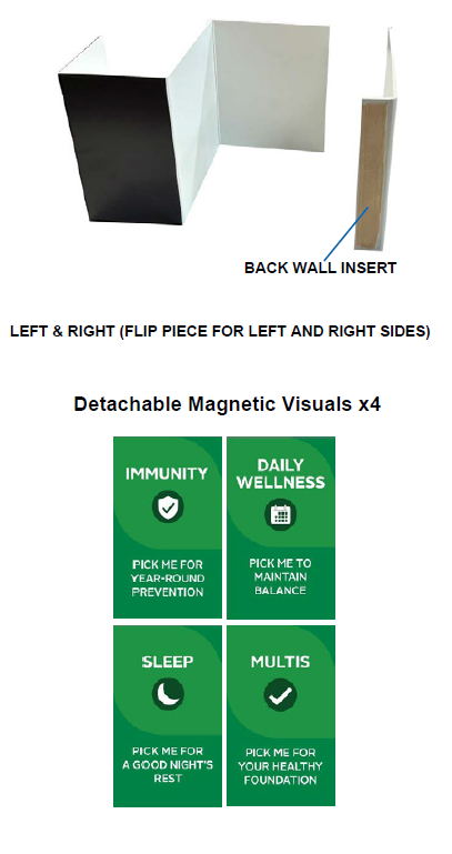 JAMIESON VITAMIN ENDCAP - SMALL CUBBY INSERT MAGNETIC GRAPHICS SET