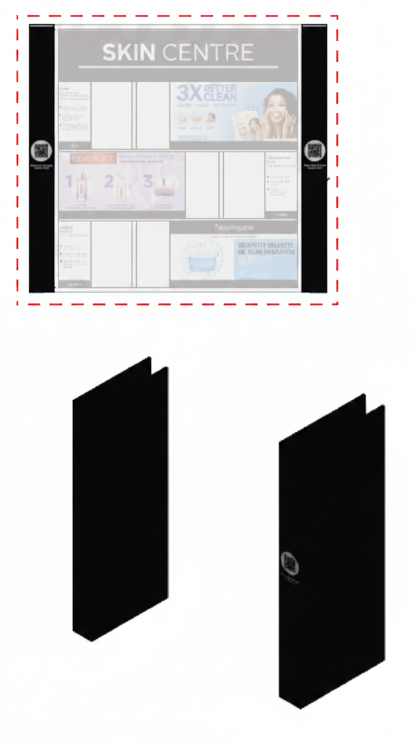 SKIN ENDCAP - BLACK SIDE FILLERS (QR CODE) FOR EXPANSION TO 38 IN EC
